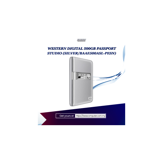WESTERN DIGITAL 500GB PASSPORT STUDIO (SILVER/BAAE500ASL-PESN)