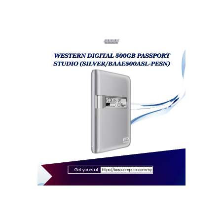 WESTERN DIGITAL 500GB PASSPORT STUDIO (SILVER/BAAE500ASL-PESN)