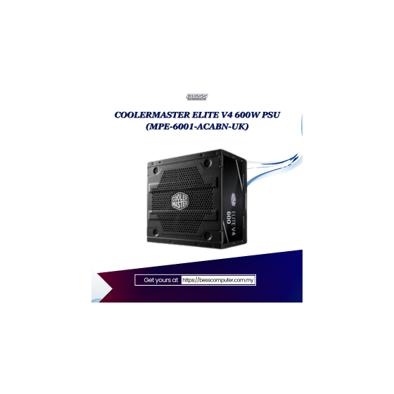 COOLERMASTER ELITE V4 600W PSU (MPE-6001-ACABN-UK)