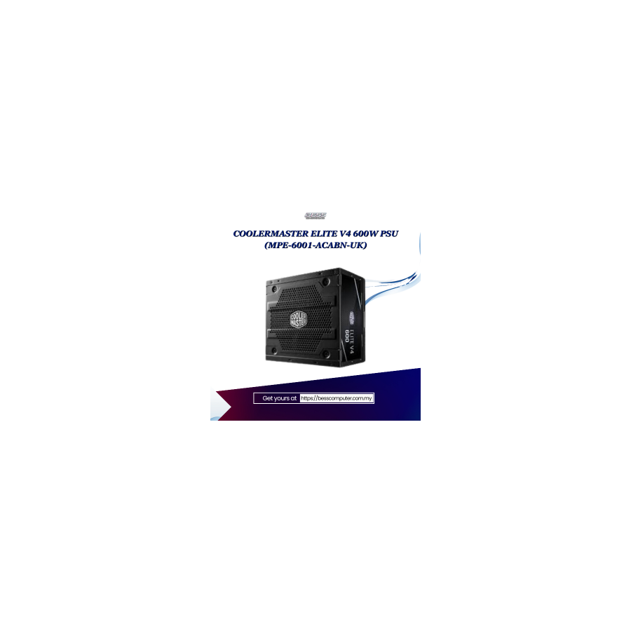 COOLERMASTER ELITE V4 600W PSU (MPE-6001-ACABN-UK)
