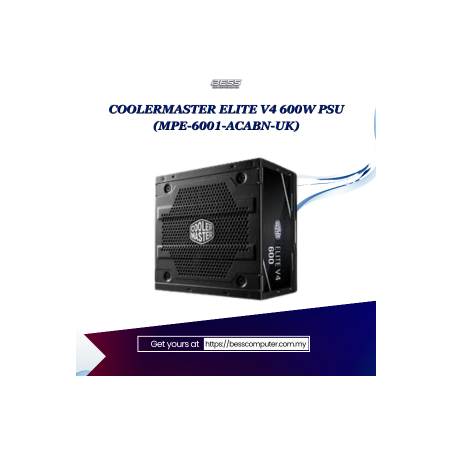 COOLERMASTER ELITE V4 600W PSU (MPE-6001-ACABN-UK)