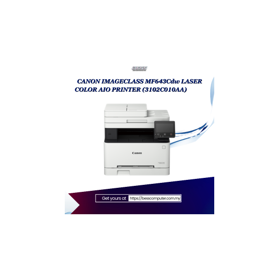 CANON IMAGECLASS MF643Cdw LASER COLOR AIO PRINTER (3102C010AA)
