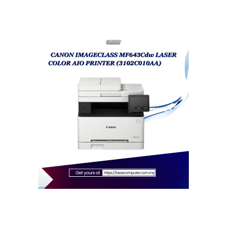 CANON IMAGECLASS MF643Cdw LASER COLOR AIO PRINTER (3102C010AA)