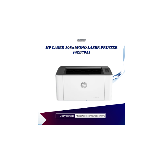 HP LASER 108a MONO LASER PRINTER (4ZB79A)