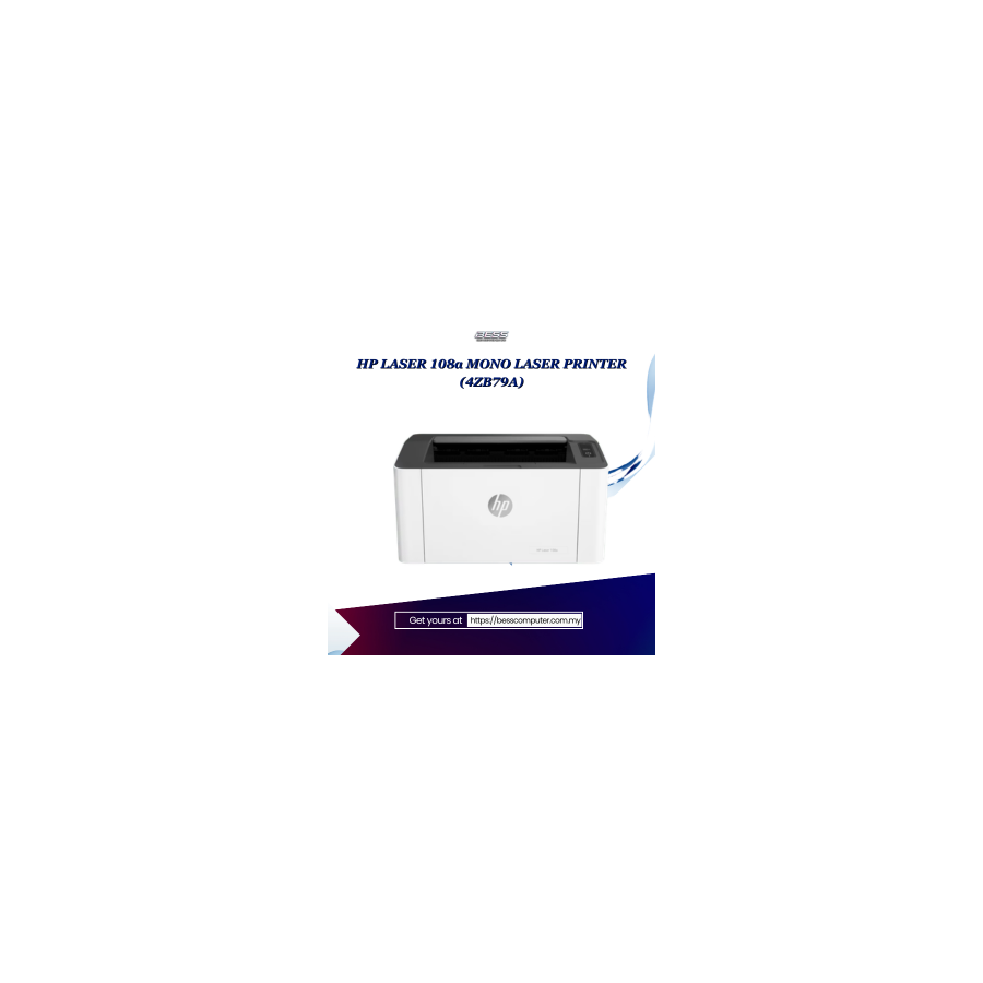 HP LASER 108a MONO LASER PRINTER (4ZB79A)