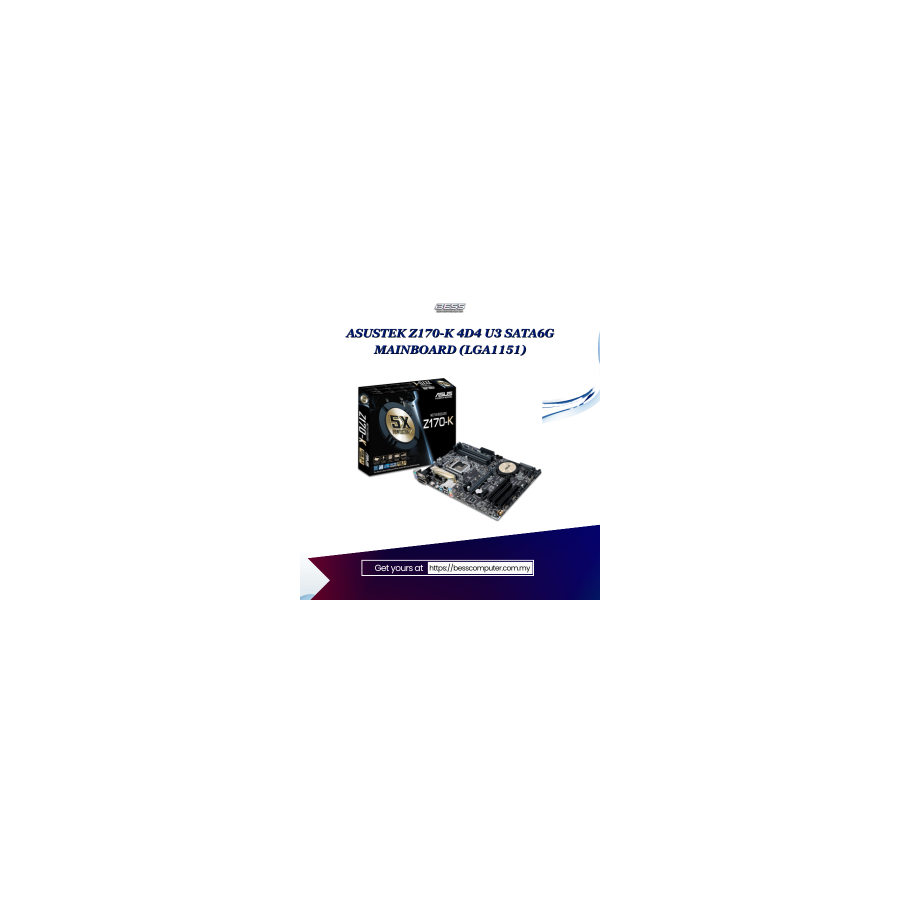 ASUSTEK Z170-K 4D4 U3 SATA6G MAINBOARD (LGA1151)