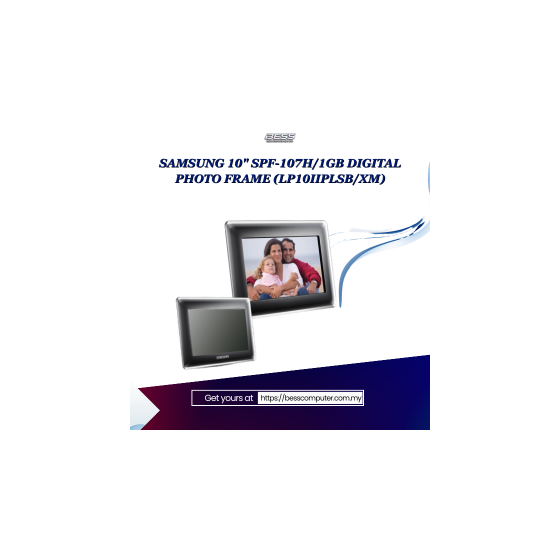 SAMSUNG 10" SPF-107H/1GB DIGITAL PHOTO FRAME