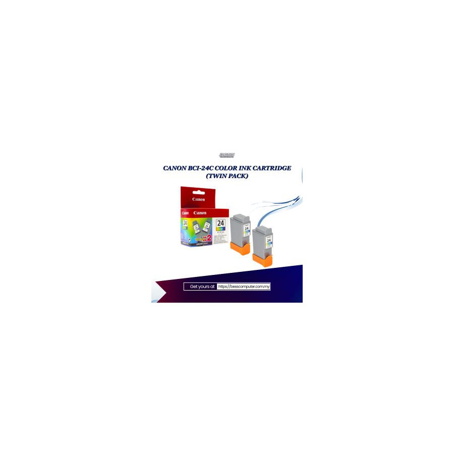 CANON BCI-24C COLOR INK CARTRIDGE (TWIN PACK)