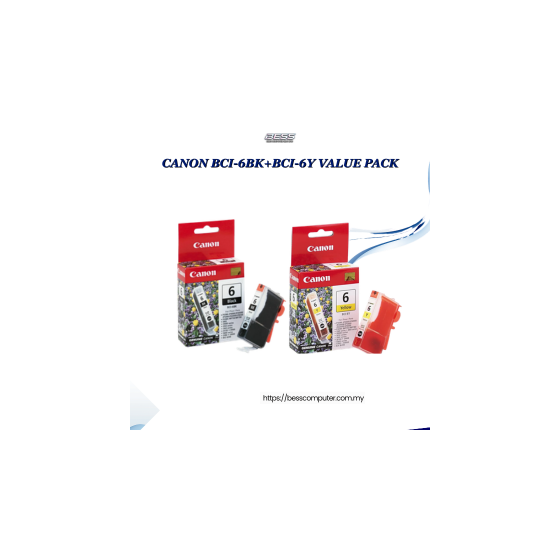 CANON BCI-6BK+BCI-6Y VALUE PACK