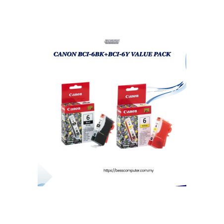 CANON BCI-6BK+BCI-6Y VALUE PACK
