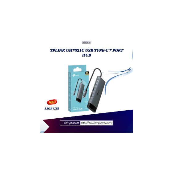 TPLINK UH7021C USB TYPE-C 7 PORT HUB