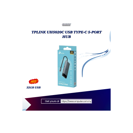 TPLINK UH5020C USB TYPE-C 5-PORT HUB