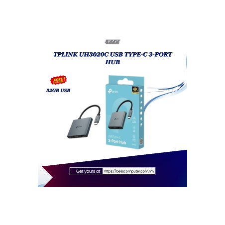 TPLINK UH3020C USB TYPE-C 3-PORT HUB