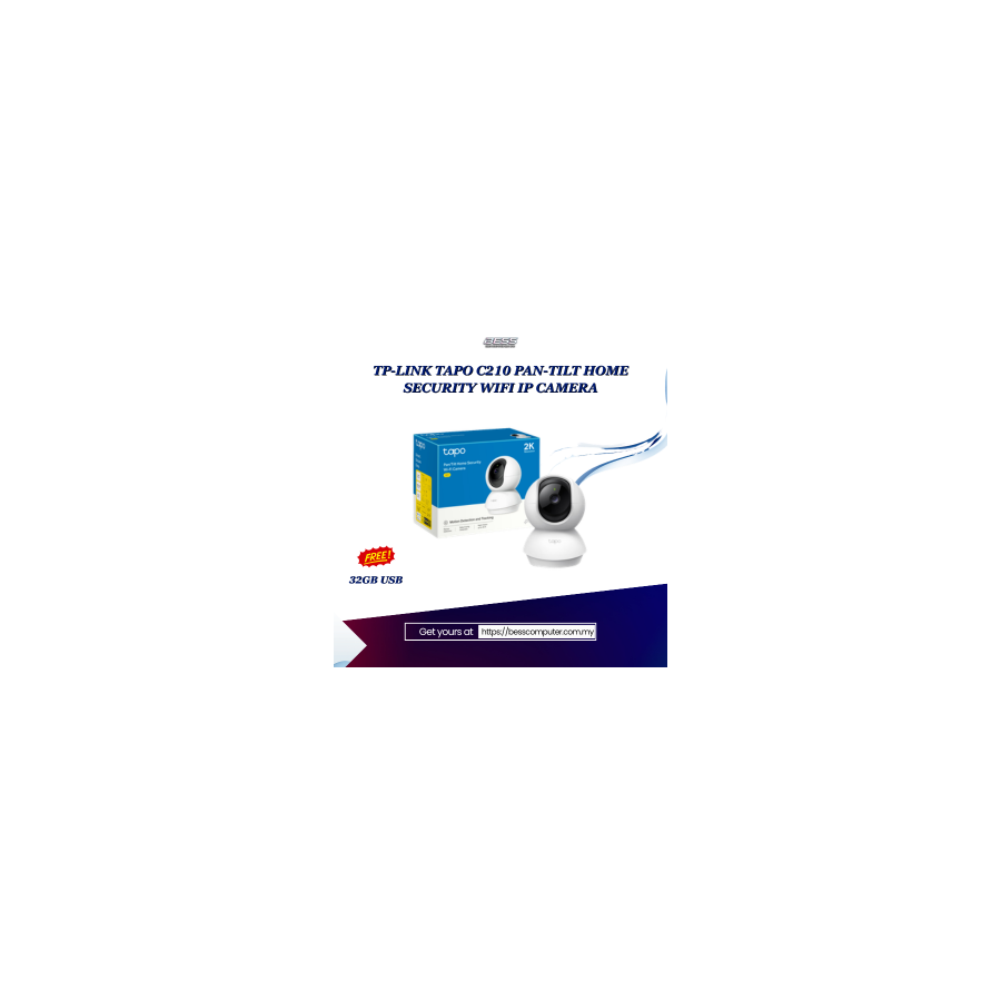 TP-LINK TAPO C210 PAN-TILT HOME SECURITY WIFI IP CAMERA