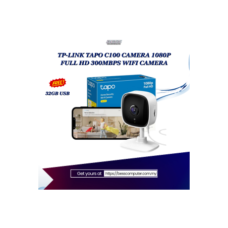 TP-LINK TAPO C100 CAMERA 1080P FULL HD 300MBPS WIFI CAMERA