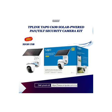 TPLINK TAPO C630 SOLAR-POWERED PAN/TILT SECURITY CAMERA KIT