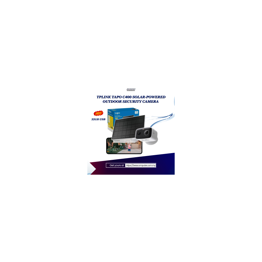 TPLINK TAPO C400 SOLAR-POWERED OUTDOOR SECURITY CAMERA