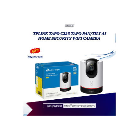 TPLINK TAPO C225 TAPO PAN/TILT AI HOME SECURITY WIFI CAMERA