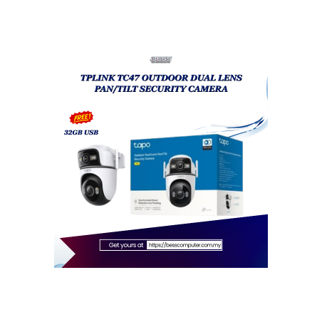TPLINK TC47 OUTDOOR DUAL LENS PAN/TILT SECURITY CAMERA