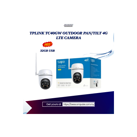 TPLINK TC40GW OUTDOOR PAN/TILT 4G LTE CAMERA