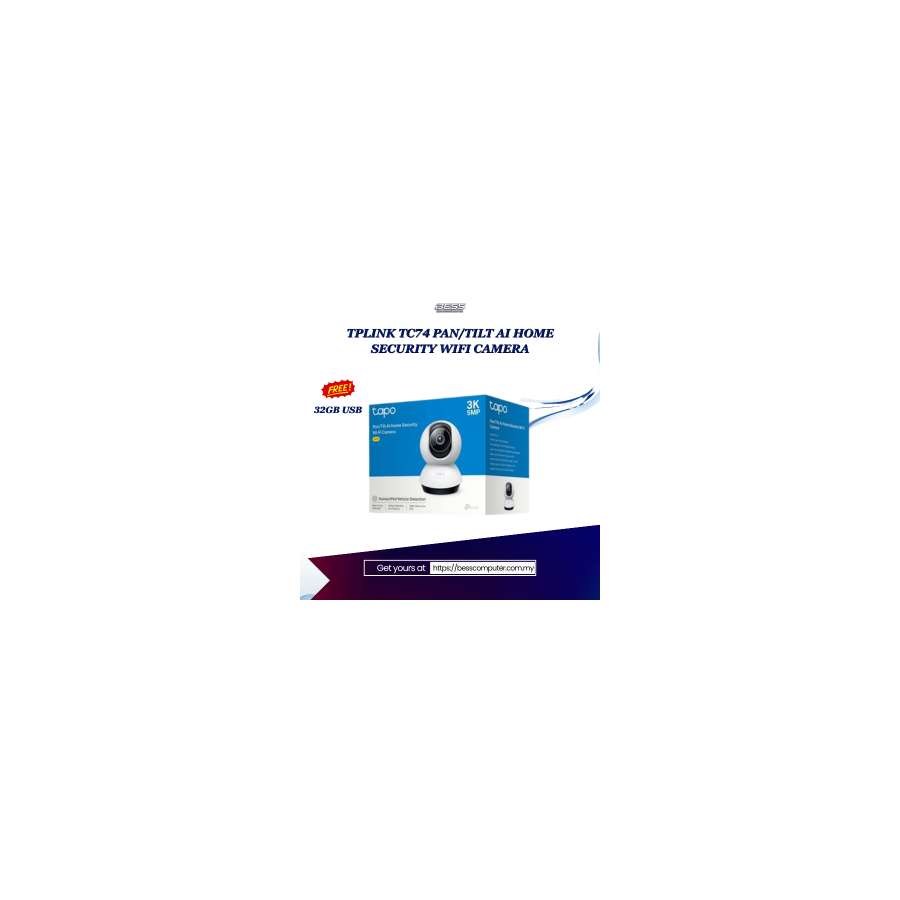 TPLINK TC74 PAN/TILT AI HOME SECURITY WIFI CAMERA