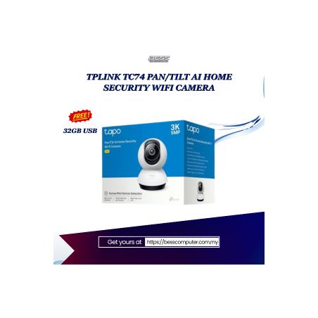 TPLINK TC74 PAN/TILT AI HOME SECURITY WIFI CAMERA