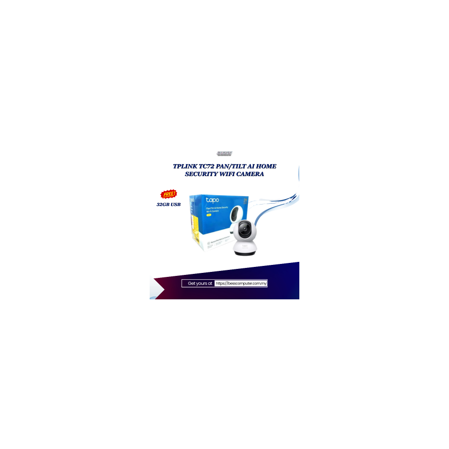 TPLINK TC72 PAN/TILT AI HOME SECURITY WIFI CAMERA