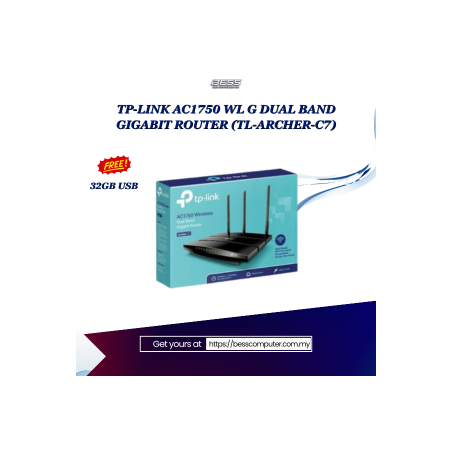 TP-LINK AC1750 WL G DUAL BAND GIGABIT ROUTER (TL-ARCHER-C7)