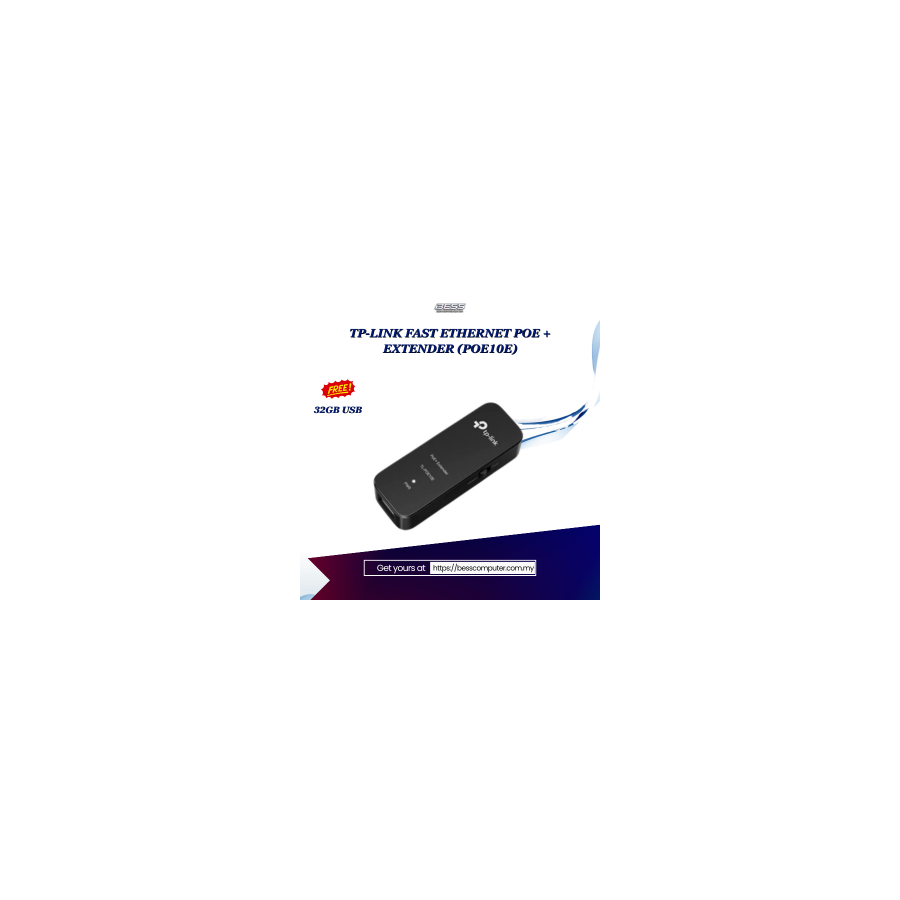 TP-LINK FAST ETHERNET POE + EXTENDER (POE10E)