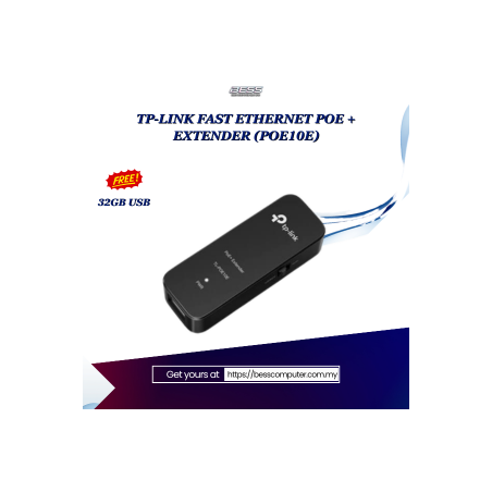 TP-LINK FAST ETHERNET POE + EXTENDER (POE10E)