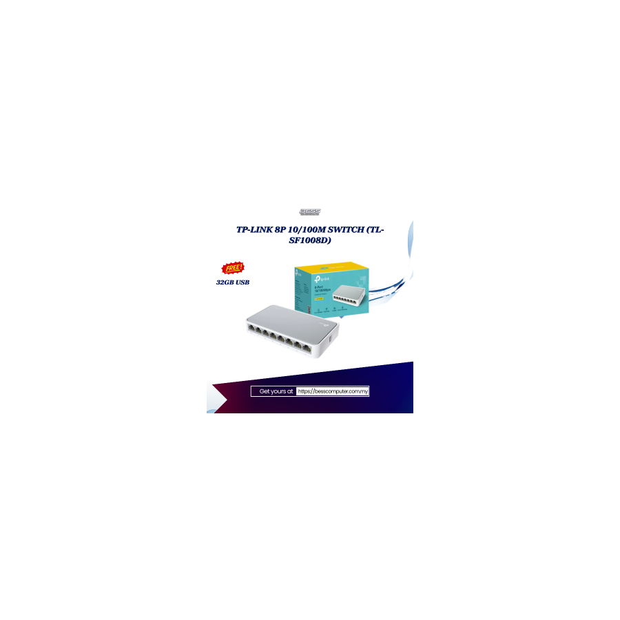 TP-LINK 8P 10/100M SWITCH (TL-SF1008D)