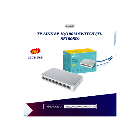 TP-LINK 8P 10/100M SWITCH (TL-SF1008D)