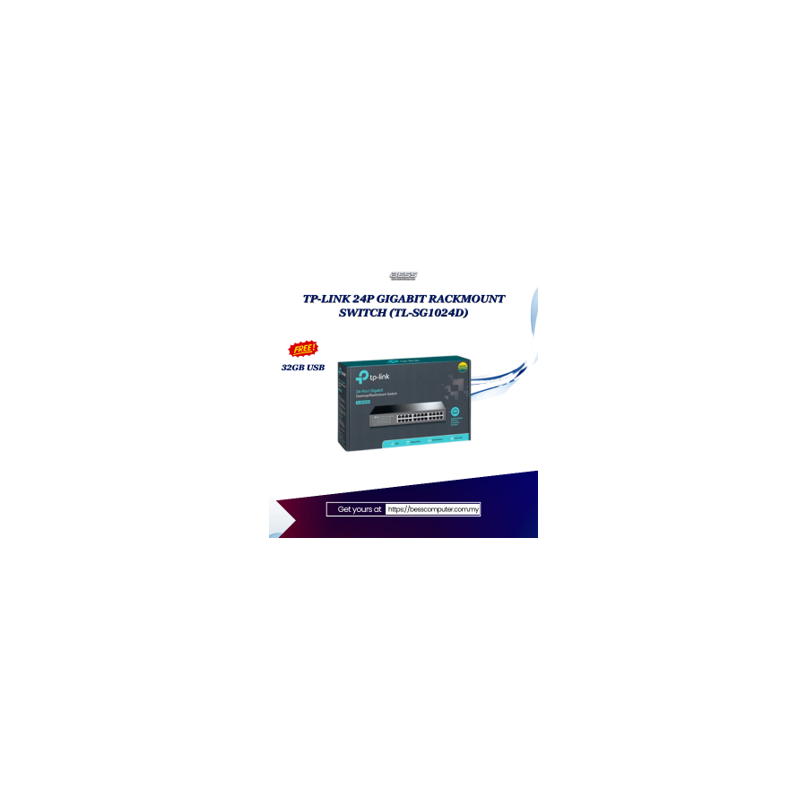 TP-LINK 24P GIGABIT RACKMOUNT SWITCH (TL-SG1024D)