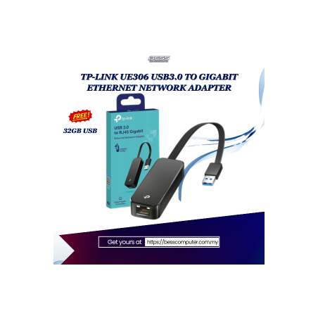 TP-LINK UE306 USB3.0 TO GIGABIT ETHERNET NETWORK ADAPTER