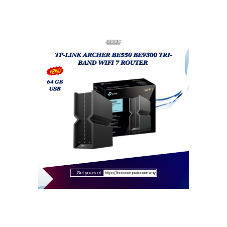 TP-LINK ARCHER BE550 BE9300 TRI-BAND WIFI 7 ROUTER