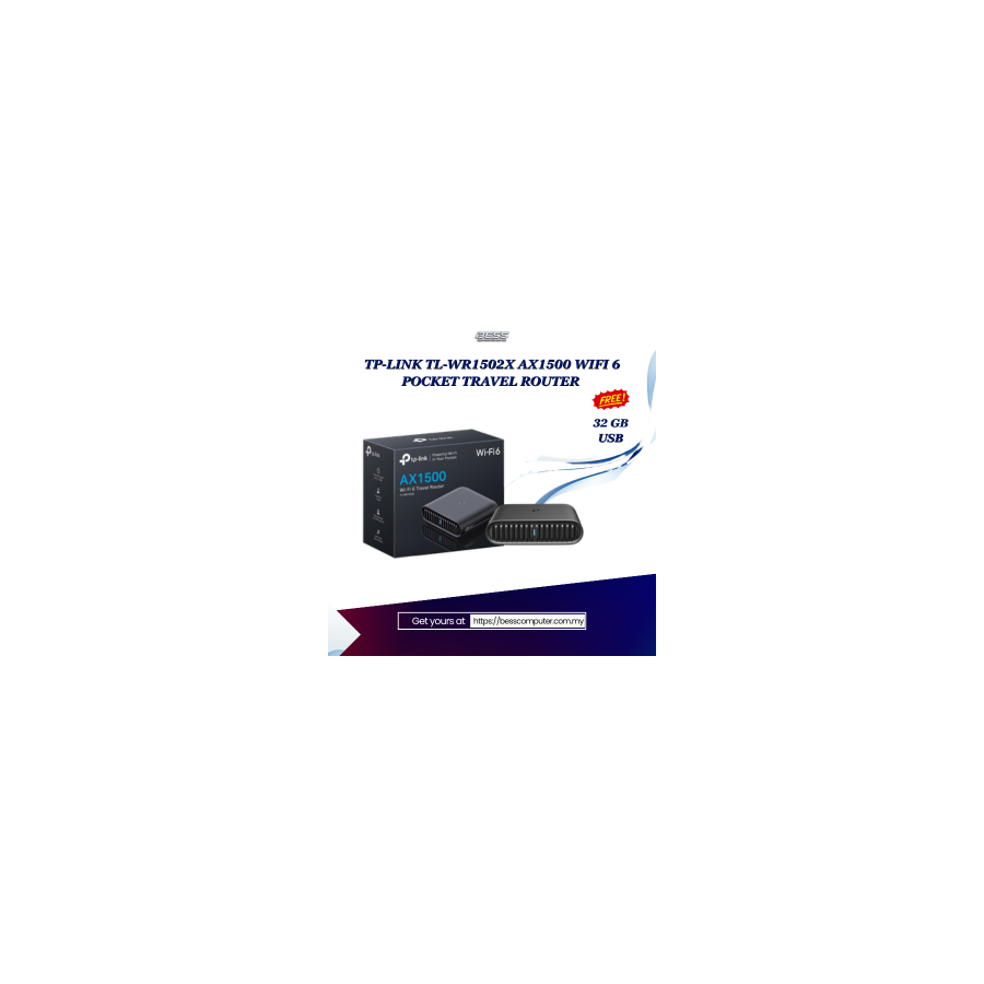 TP-LINK TL-WR1502X AX1500 WIFI 6 POCKET TRAVEL ROUTER