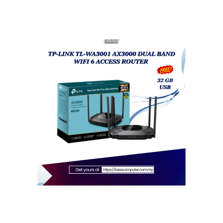 TP-LINK TL-WA3001 AX3000 DUAL BAND WIFI 6 ACCESS ROUTER