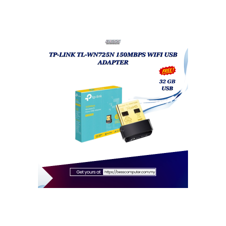 TP-LINK TL-WN725N 150MBPS WIFI USB ADAPTER