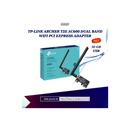 TP-LINK ARCHER T2E AC600 DUAL BAND WIFI PCI EXPRESS ADAPTER