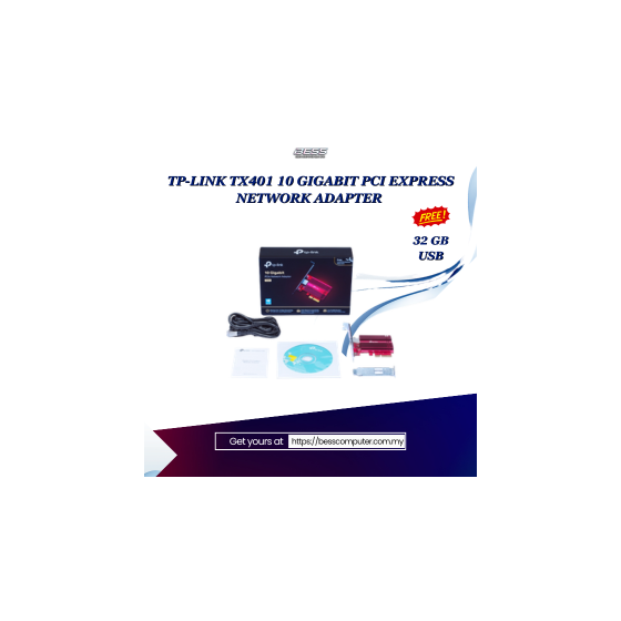TP-LINK TX401 10 GIGABIT PCI EXPRESS NETWORK ADAPTER