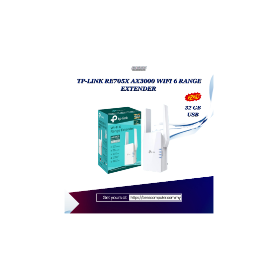 TP-LINK RE705X AX3000 WIFI 6 RANGE EXTENDER