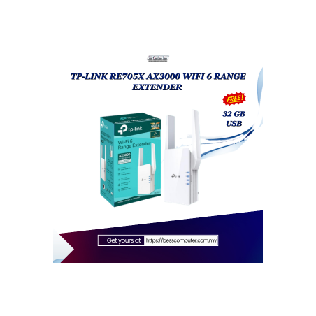 TP-LINK RE705X AX3000 WIFI 6 RANGE EXTENDER