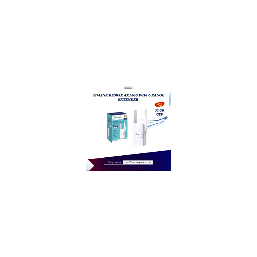 TP-LINK RE505X AX1500 WIFI 6 RANGE EXTENDER