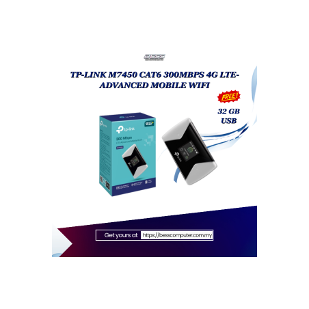 TP-LINK M7450 CAT6 300MBPS 4G LTE-ADVANCED MOBILE WIFI
