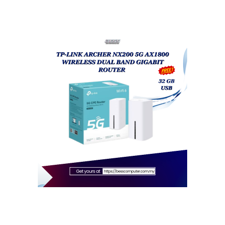 TP-LINK ARCHER NX200 5G AX1800 WIRELESS DUAL BAND GIGABIT ROUTER
