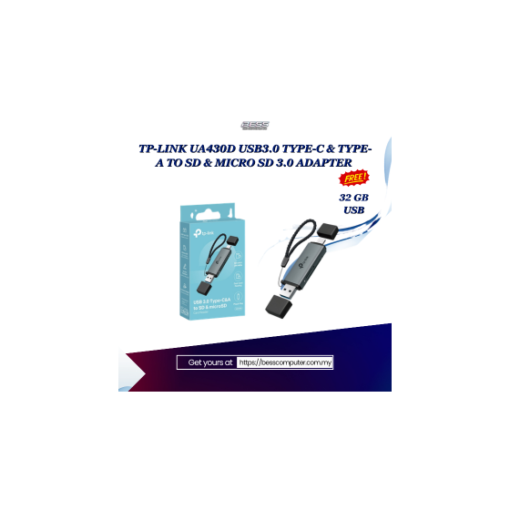 TP-LINK UA430D USB3.0 TYPE-C & TYPE-A TO SD & MICRO SD 3.0 ADAPTER