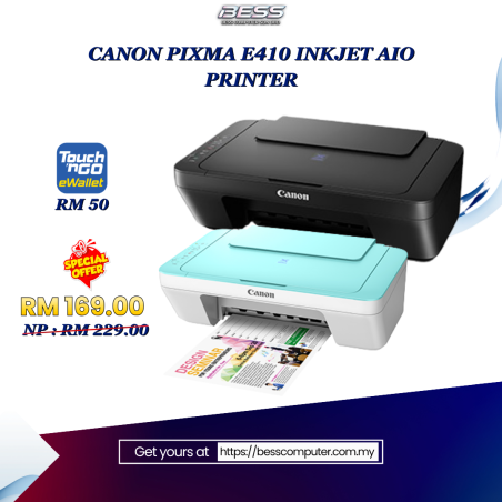 CANON PIXMA E410 INKJET AIO PRINTER