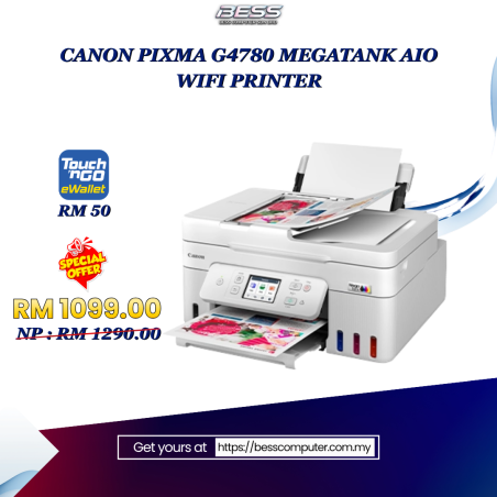 CANON PIXMA G4780 MEGATANK AIO WIFI PRINTER