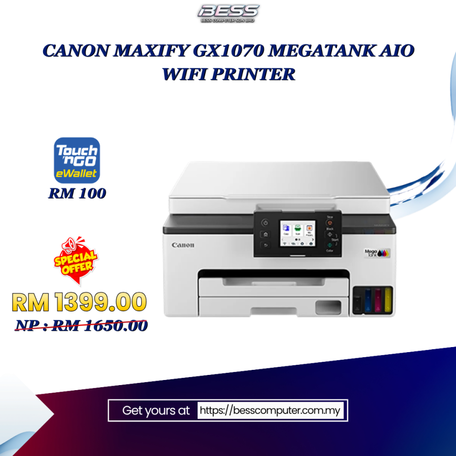 CANON MAXIFY GX1070 MEGATANK AIO WIFI PRINTER