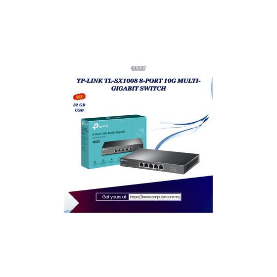 TP-LINK TL-SX1008 8-PORT 10G MULTI-GIGABIT SWITCH